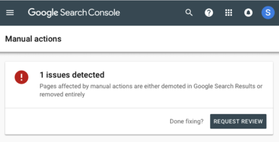 راهنمای گوگل در نحوه استفاده از گزارش Manual Action در سرچ کنسول